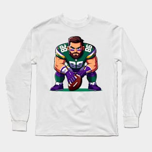 Jason Kelce scans the defense, eyes darting like a hawk Long Sleeve T-Shirt